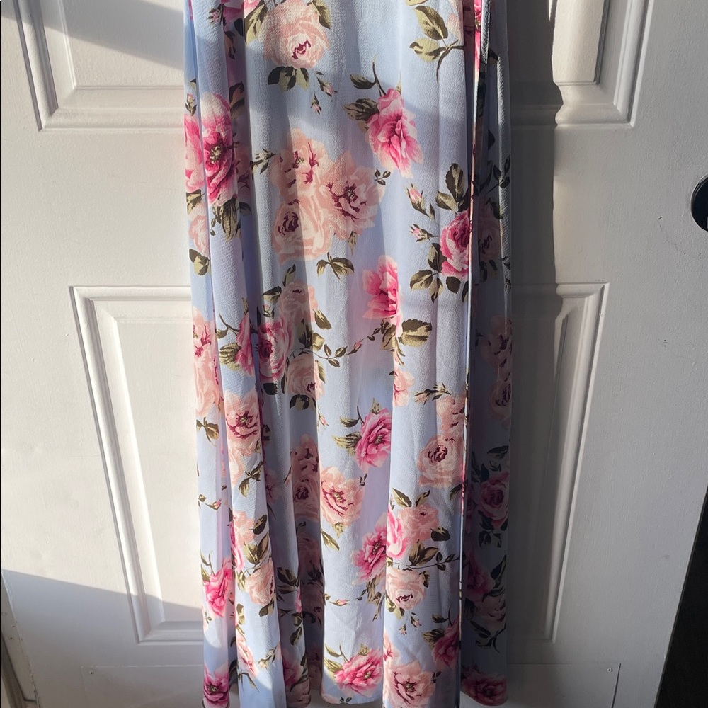 Magnolia Skye Floral Top in Light Blue, Pink & Green - Picture 8 of 8